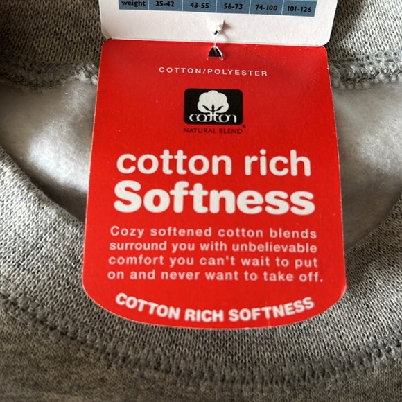 Boys XS (4/5) Hanes Tagless Gray Premium Cotton Soft Sweatshirt. New with tags - Picture 6 of 10